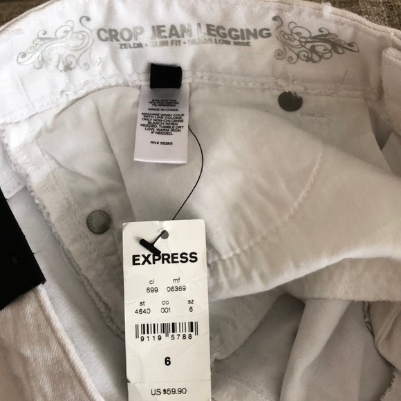 Express White Crop Zelda Jean Leggings NWT - Picture 6 of 6